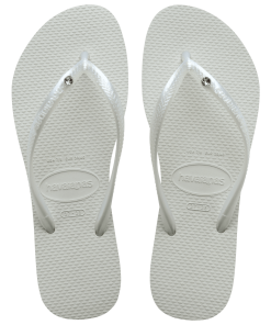 Women's Slim Crystal Flip Flops